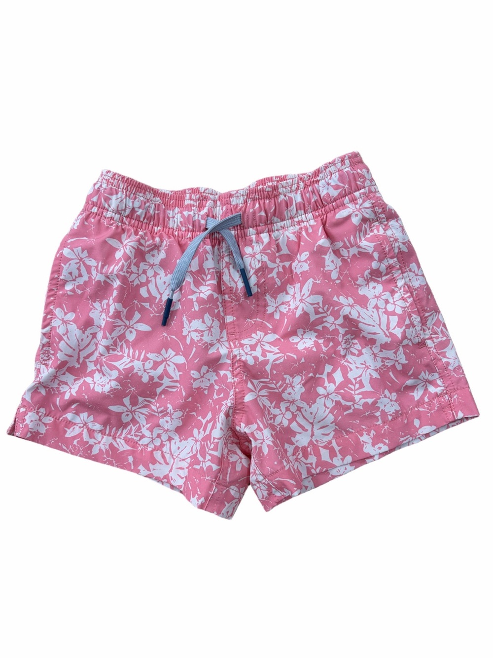 Southern Tide Boys Size XS, 4-5, Island Blooms Swim Trunks in Geranium Pink